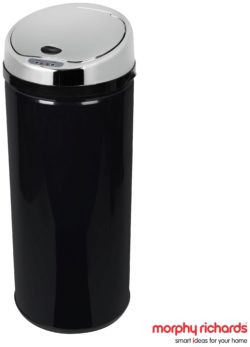 Morphy Richards - 42 Litre Round Sensor Bin - Black